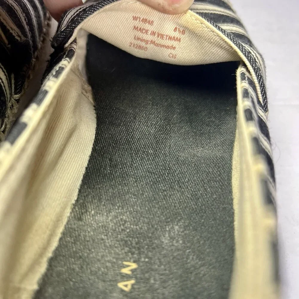 Cole‎ Haan Espadrille Black And Ivory (Ella Grand Espdrl # W14848) Size 8.5